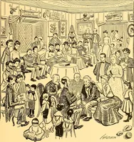 An illustration from Bird Center cartoons, a chronicle of social happenings at Bird Center, Illinois; pictures and text (1904)