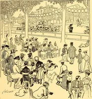 An illustration from Bird Center cartoons, a chronicle of social happenings at Bird Center, Illinois; pictures and text (1904)