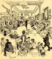 An illustration from Bird Center cartoons, a chronicle of social happenings at Bird Center, Illinois; pictures and text (1904)