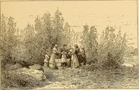 An illustration from Black and white exhibition of the Salmagundi Sketch Club : held at the galleries of the National Academy of Design ..., open from Dec. 1st to 21st, inclusive (1881)