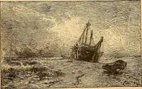 An illustration from Black and white exhibition of the Salmagundi Sketch Club : held at the galleries of the National Academy of Design ..., open from Dec. 1st to 21st, inclusive (1881)