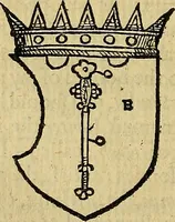 An illustration from The Blazon of Gentrie: : Deuided into two parts. The first named The Glorie of Generositie. The second, Lacyes Nobilitie. Comprehending discourses of Armes and of Gentry. Wherein is treated of the beginning, parts and degrees of Gentlenesse, vvith her lawes: Of the Bearing, and Blazon of Cote-armors: Of the Lawes of Armes, and of combats. (1586)