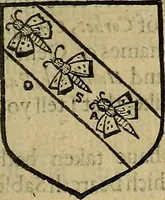 An illustration from The Blazon of Gentrie: : Deuided into two parts. The first named The Glorie of Generositie. The second, Lacyes Nobilitie. Comprehending discourses of Armes and of Gentry. Wherein is treated of the beginning, parts and degrees of Gentlenesse, vvith her lawes: Of the Bearing, and Blazon of Cote-armors: Of the Lawes of Armes, and of combats. (1586)
