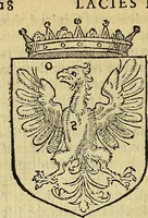 An illustration from The Blazon of Gentrie: : Deuided into two parts. The first named The Glorie of Generositie. The second, Lacyes Nobilitie. Comprehending discourses of Armes and of Gentry. Wherein is treated of the beginning, parts and degrees of Gentlenesse, vvith her lawes: Of the Bearing, and Blazon of Cote-armors: Of the Lawes of Armes, and of combats. (1586)