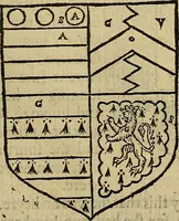 An illustration from The Blazon of Gentrie: : Deuided into two parts. The first named The Glorie of Generositie. The second, Lacyes Nobilitie. Comprehending discourses of Armes and of Gentry. Wherein is treated of the beginning, parts and degrees of Gentlenesse, vvith her lawes: Of the Bearing, and Blazon of Cote-armors: Of the Lawes of Armes, and of combats. (1586)