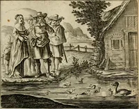 An illustration from Bloem-tuintje : bestaande in twee deelen : het eerste in innerlyke bedenkingen, en geleikenissen, het tweede in eenige zang- en lees-rymen (1724)