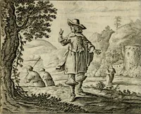 An illustration from Bloem-tuintje : bestaande in twee deelen : het eerste in innerlyke bedenkingen, en geleikenissen, het tweede in eenige zang- en lees-rymen (1724)