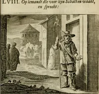 An illustration from Bloem-tuintje : bestaande in twee deelen : het eerste in innerlyke bedenkingen, en geleikenissen, het tweede in eenige zang- en lees-rymen (1724)