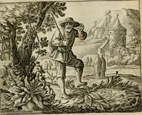 An illustration from Bloem-tuintje : bestaande in twee deelen : het eerste in innerlyke bedenkingen, en geleikenissen, het tweede in eenige zang- en lees-rymen (1724)
