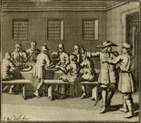 An illustration from Bloem-tuintje : bestaande in twee deelen : het eerste in innerlyke bedenkingen, en geleikenissen, het tweede in eenige zang- en lees-rymen (1724)