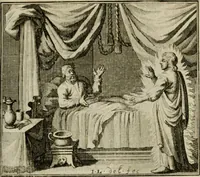 An illustration from Bloem-tuintje : bestaande in twee deelen : het eerste in innerlyke bedenkingen, en geleikenissen, het tweede in eenige zang- en lees-rymen (1724)