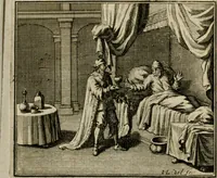 An illustration from Bloem-tuintje : bestaande in twee deelen : het eerste in innerlyke bedenkingen, en geleikenissen, het tweede in eenige zang- en lees-rymen (1724)