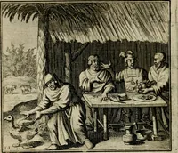 An illustration from Bloem-tuintje : bestaande in twee deelen : het eerste in innerlyke bedenkingen, en geleikenissen, het tweede in eenige zang- en lees-rymen (1724)