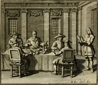 An illustration from Bloem-tuintje : bestaande in twee deelen : het eerste in innerlyke bedenkingen, en geleikenissen, het tweede in eenige zang- en lees-rymen (1724)