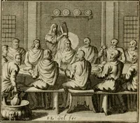 An illustration from Bloem-tuintje : bestaande in twee deelen : het eerste in innerlyke bedenkingen, en geleikenissen, het tweede in eenige zang- en lees-rymen (1724)