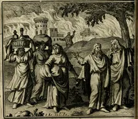 An illustration from Bloem-tuintje : bestaande in twee deelen : het eerste in innerlyke bedenkingen, en geleikenissen, het tweede in eenige zang- en lees-rymen (1724)