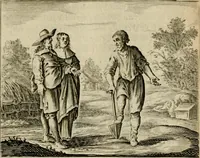 An illustration from Bloem-tuintje : bestaande in twee deelen : het eerste in innerlyke bedenkingen, en geleikenissen, het tweede in eenige zang- en lees-rymen (1724)
