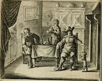 An illustration from Bloem-tuintje : bestaande in twee deelen : het eerste in innerlyke bedenkingen, en geleikenissen, het tweede in eenige zang- en lees-rymen (1724)