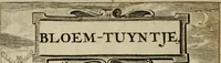 Picture 2 of 41 from Bloem-tuintje : bestaande in twee deelen : het eerste in innerlyke bedenkingen, en geleikenissen, het tweede in eenige zang- en lees-rymen (1724), leaf 6