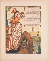 An illustration from Bluebeard's picture book : containing Bluebeard, The sleeping beauty, and Baby's own alphabet : with the original coloured designs (1899)