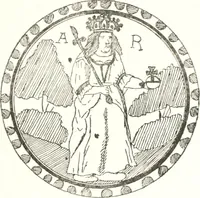 An illustration from Blue dash chargers and other early English tin enamel circular dishes (1919)