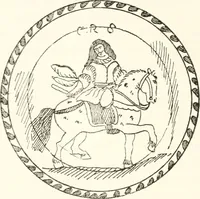 An illustration from Blue dash chargers and other early English tin enamel circular dishes (1919)
