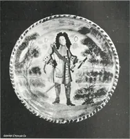 An illustration from Blue dash chargers and other early English tin enamel circular dishes (1919)