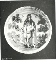 An illustration from Blue dash chargers and other early English tin enamel circular dishes (1919)