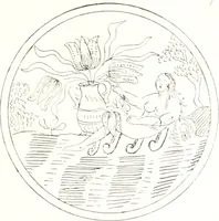 An illustration from Blue dash chargers and other early English tin enamel circular dishes (1919)
