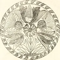 An illustration from Blue dash chargers and other early English tin enamel circular dishes (1919)