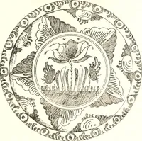An illustration from Blue dash chargers and other early English tin enamel circular dishes (1919)
