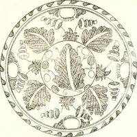 An illustration from Blue dash chargers and other early English tin enamel circular dishes (1919)
