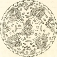 An illustration from Blue dash chargers and other early English tin enamel circular dishes (1919)