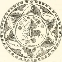 An illustration from Blue dash chargers and other early English tin enamel circular dishes (1919)