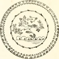 An illustration from Blue dash chargers and other early English tin enamel circular dishes (1919)