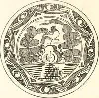 An illustration from Blue dash chargers and other early English tin enamel circular dishes (1919)
