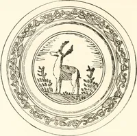 An illustration from Blue dash chargers and other early English tin enamel circular dishes (1919)