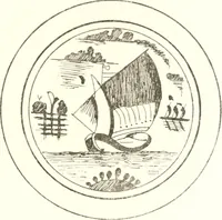 An illustration from Blue dash chargers and other early English tin enamel circular dishes (1919)
