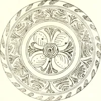 An illustration from Blue dash chargers and other early English tin enamel circular dishes (1919)