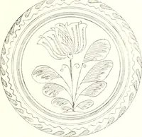 An illustration from Blue dash chargers and other early English tin enamel circular dishes (1919)