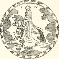 An illustration from Blue dash chargers and other early English tin enamel circular dishes (1919)