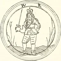 An illustration from Blue dash chargers and other early English tin enamel circular dishes (1919)