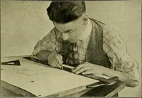 An illustration from Blueprint reading; a practical manual of instruction in blueprint reading through the analysis of typical plates with reference to mechanical drawing conventions and methods, the laws of projection, etc (1919)