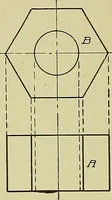 An illustration from Blueprint reading; a practical manual of instruction in blueprint reading through the analysis of typical plates with reference to mechanical drawing conventions and methods, the laws of projection, etc (1919)