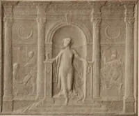 An illustration from The work of Emil Fuchs [electronic resource] : illustrating some of his representative paintings, sculpture, medals and studies. Issued on the occasion of an exhibition of his works under the auspices of Messrs. Cartier, February 7th to March 5th,1921. New York city (1921)