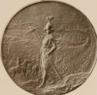 An illustration from The work of Emil Fuchs [electronic resource] : illustrating some of his representative paintings, sculpture, medals and studies. Issued on the occasion of an exhibition of his works under the auspices of Messrs. Cartier, February 7th to March 5th,1921. New York city (1921)
