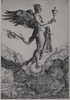 An illustration from Illustrated catalogue of a miscellaneous selection of rare engravings, etchings and original drawings of many schools and periods [electronic resource] : from the portfolios of R. Ederheimer Print-Cabinet (1915)