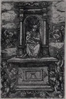 An illustration from Illustrated catalogue of a miscellaneous selection of rare engravings, etchings and original drawings of many schools and periods [electronic resource] : from the portfolios of R. Ederheimer Print-Cabinet (1915)