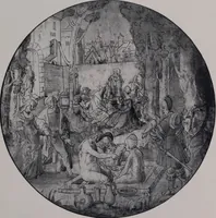 An illustration from Illustrated catalogue of a miscellaneous selection of rare engravings, etchings and original drawings of many schools and periods [electronic resource] : from the portfolios of R. Ederheimer Print-Cabinet (1915)