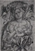 An illustration from Illustrated catalogue of a miscellaneous selection of rare engravings, etchings and original drawings of many schools and periods [electronic resource] : from the portfolios of R. Ederheimer Print-Cabinet (1915)